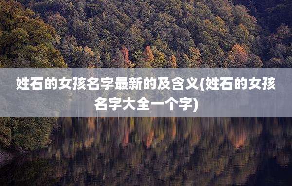 姓石的女孩名字最新的及含义(姓石的女孩名字大全一个字)