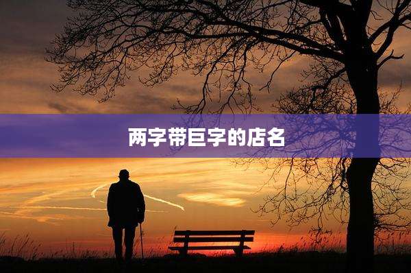 两字带巨字的店名