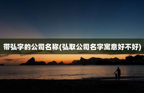 带弘字的公司名称(弘取公司名字寓意好不好)