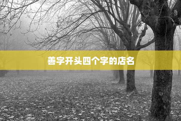 善字开头四个字的店名