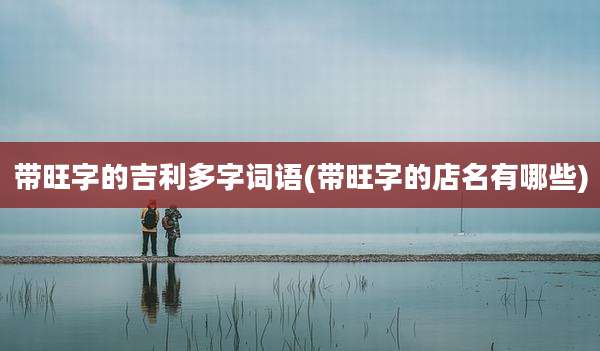 带旺字的吉利多字词语(带旺字的店名有哪些)