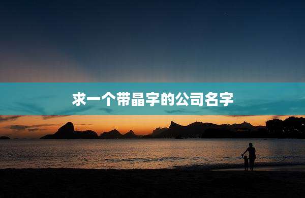 求一个带晶字的公司名字