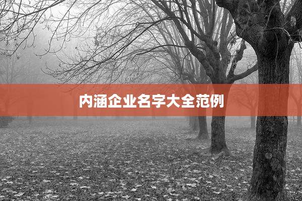 内涵企业名字大全范例