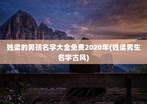 姓梁的男孩名字大全免费2020年(姓梁男生名字古风)