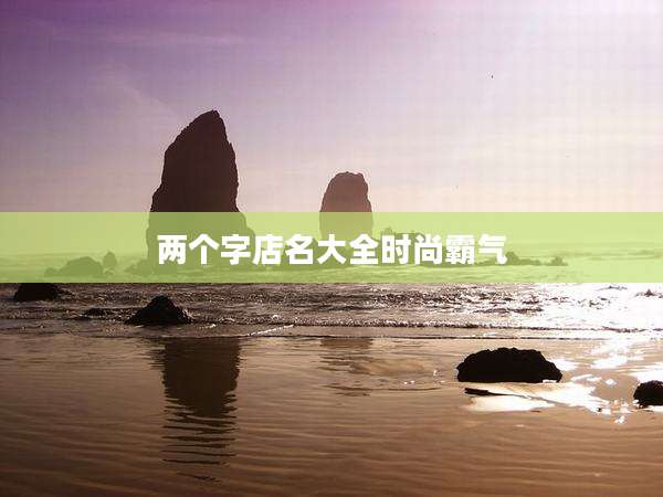 两个字店名大全时尚霸气