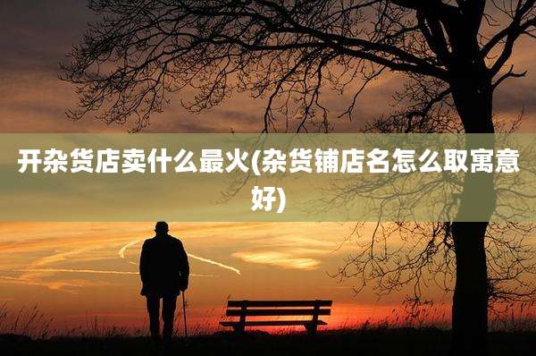 开杂货店卖什么最火(杂货铺店名怎么取寓意好)