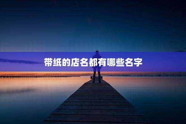 带纸的店名都有哪些名字