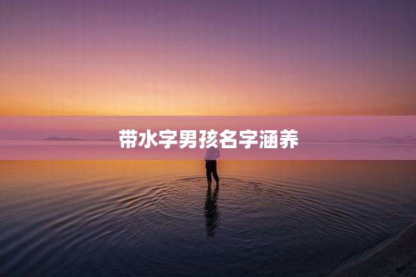 带水字男孩名字涵养