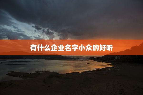 有什么企业名字小众的好听