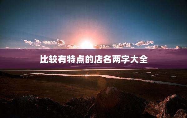 比较有特点的店名两字大全