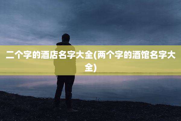 二个字的酒店名字大全(两个字的酒馆名字大全)