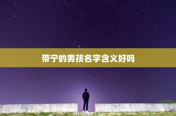 带宁的男孩名字含义好吗