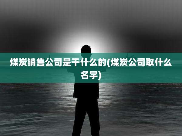 煤炭销售公司是干什么的(煤炭公司取什么名字)