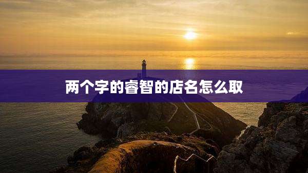 两个字的睿智的店名怎么取