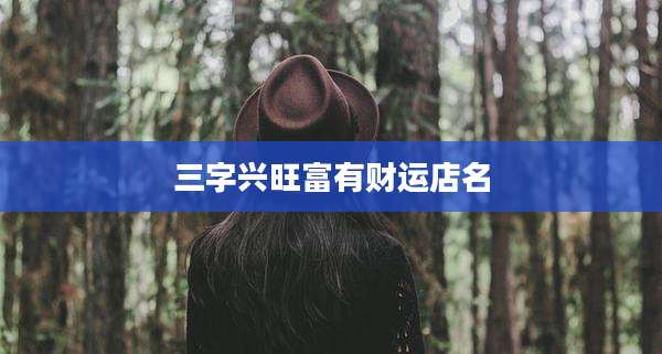 三字兴旺富有财运店名