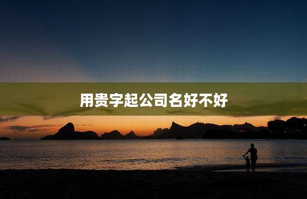 用贵字起公司名好不好