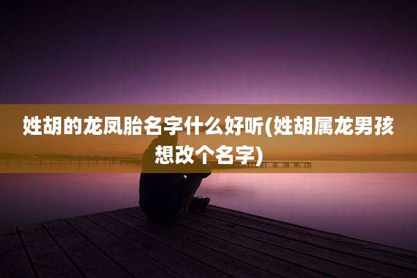 姓胡的龙凤胎名字什么好听(姓胡属龙男孩想改个名字)