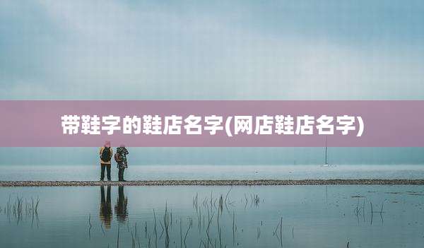 带鞋字的鞋店名字(网店鞋店名字)