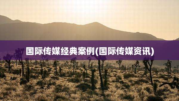 国际传媒经典案例(国际传媒资讯)