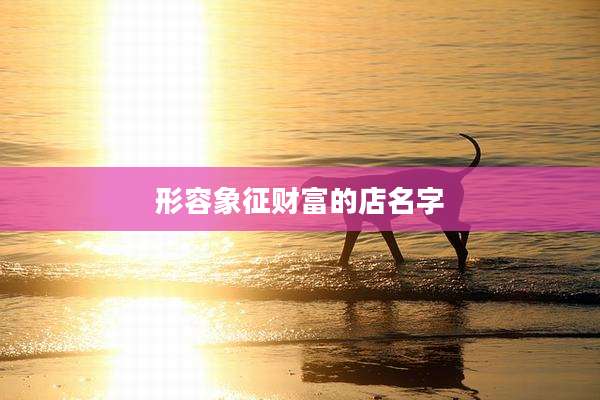 形容象征财富的店名字