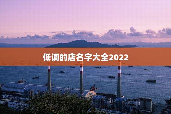 低调的店名字大全2022