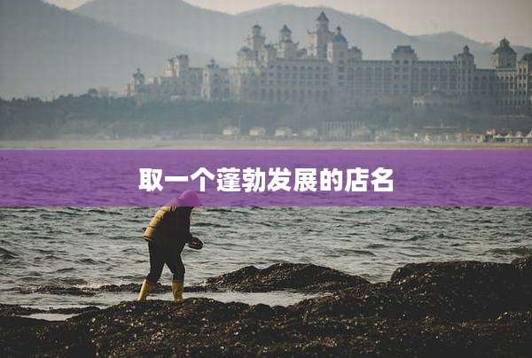 取一个蓬勃发展的店名