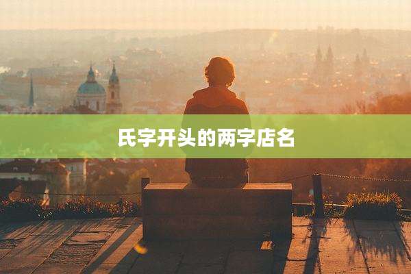 氏字开头的两字店名