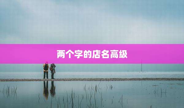 两个字的店名高级