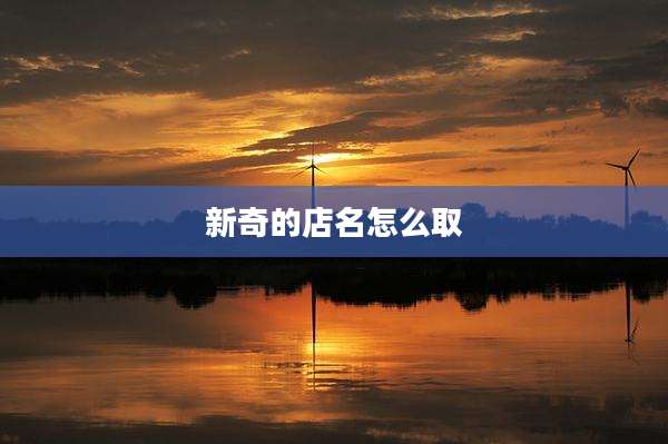 新奇的店名怎么取