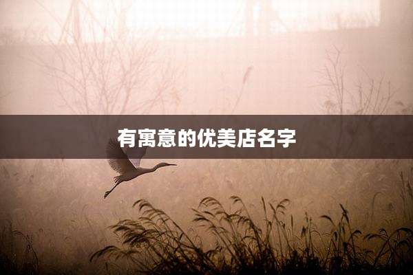 有寓意的优美店名字