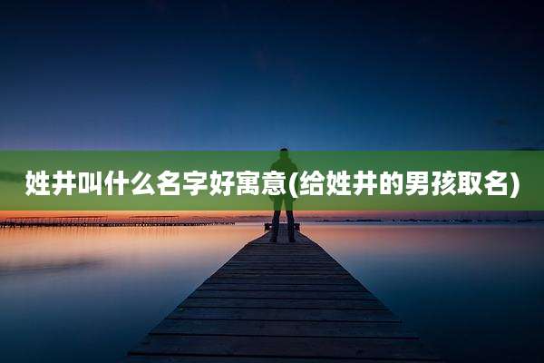姓井叫什么名字好寓意(给姓井的男孩取名)
