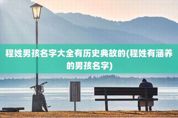 程姓男孩名字大全有历史典故的(程姓有涵养的男孩名字)
