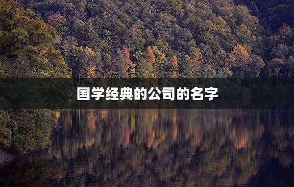 国学经典的公司的名字