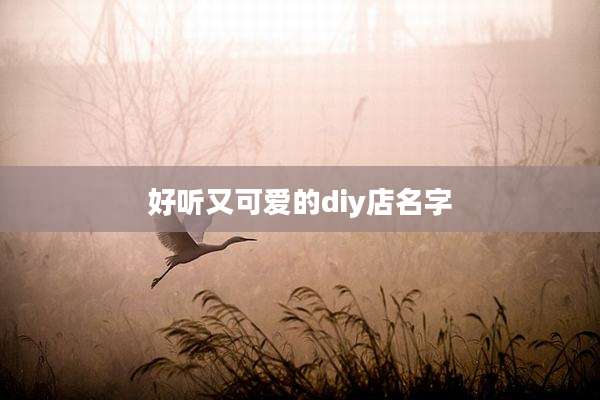 好听又可爱的diy店名字