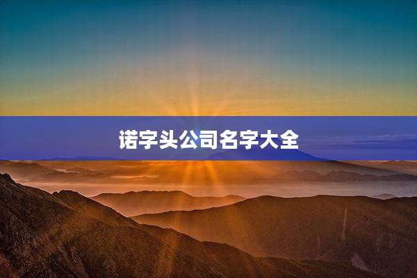 诺字头公司名字大全