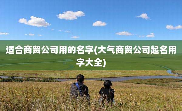 适合商贸公司用的名字(大气商贸公司起名用字大全)