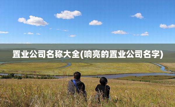 置业公司名称大全(响亮的置业公司名字)