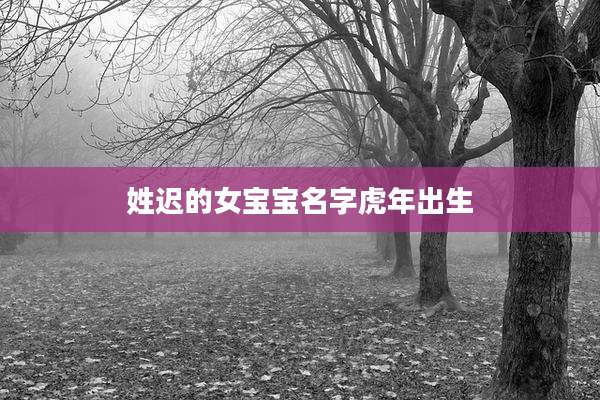 姓迟的女宝宝名字虎年出生