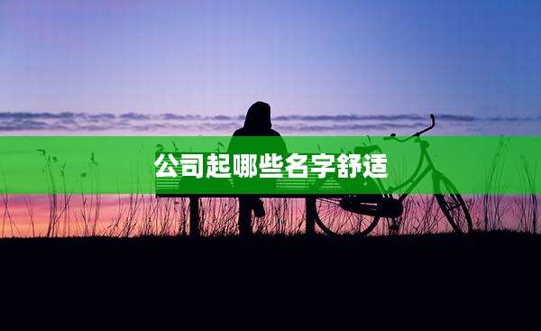 公司起哪些名字舒适