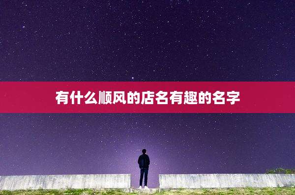 有什么顺风的店名有趣的名字