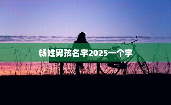 畅姓男孩名字2025一个字