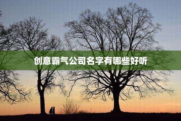 创意霸气公司名字有哪些好听
