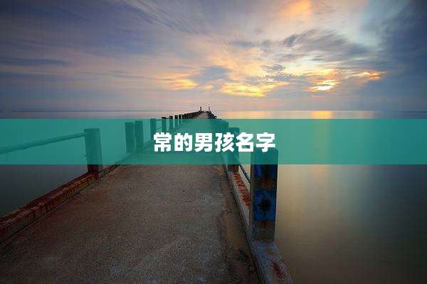 常的男孩名字