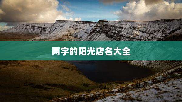 两字的阳光店名大全