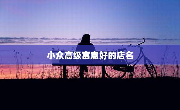 小众高级寓意好的店名