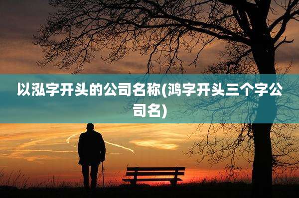 以泓字开头的公司名称(鸿字开头三个字公司名)