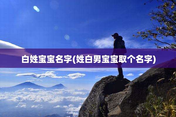 白姓宝宝名字(姓白男宝宝取个名字)