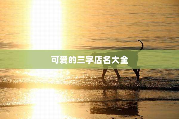 可爱的三字店名大全