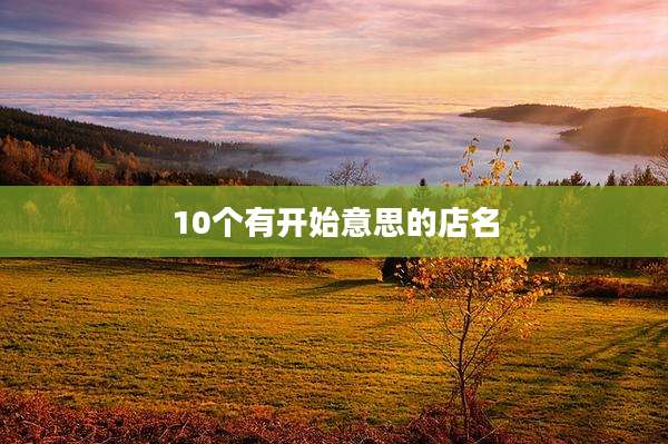 10个有开始意思的店名