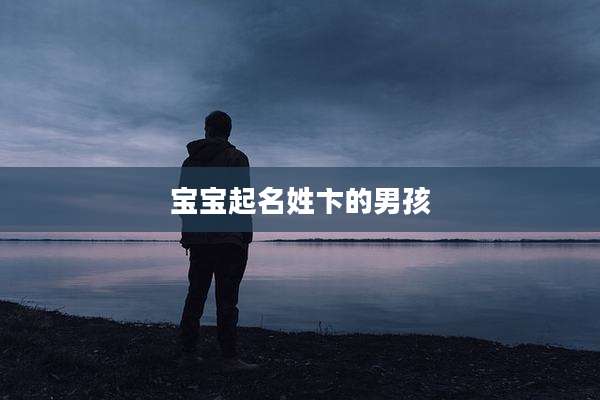 宝宝起名姓卞的男孩